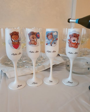 Pahare personalizate botez micul aviator