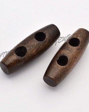 Nasture cu doua gauri, 30x10mm, Coconut Brown