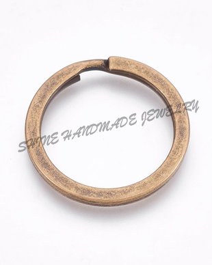 Inel breloc bronz antichizat, 21mm