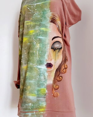 Rochie/Hanorac pictat masura M