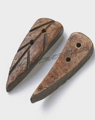 Nasturi frunza, Coconut Brown, 36~37x11~12x3.5~5mm