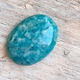 Cabochon amazonit rusesc, 30x22 mm
