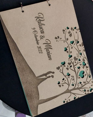 Guestbook nunta coperti de lemn