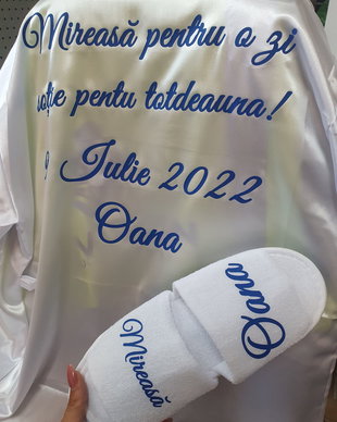Halat mireasa personalizat / papuci mireasa /domnisoara de onoare