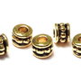 Margele din metal, auriu antichizat, 5x6 mm