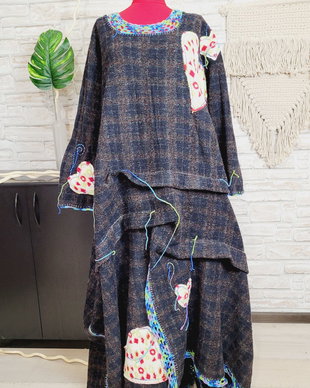 Rochie maxi oversize, de iarnă, de toamnă , de frig afară