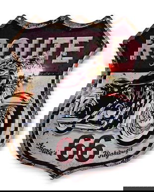 Decoratiune metalica Route 66