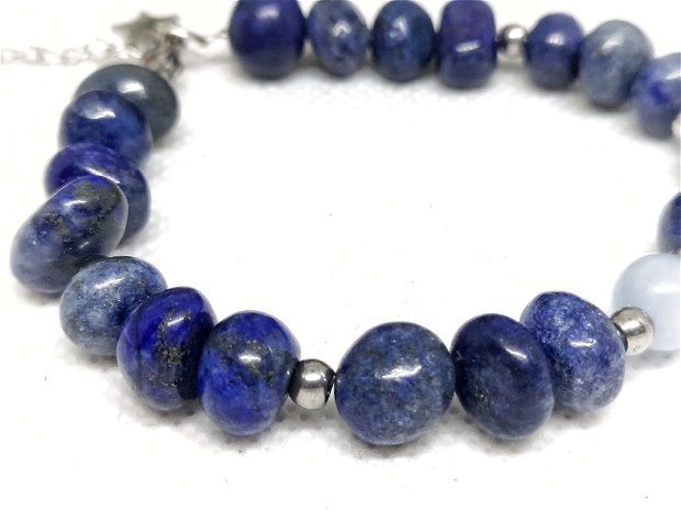 Bratara lapis lazuli /inox