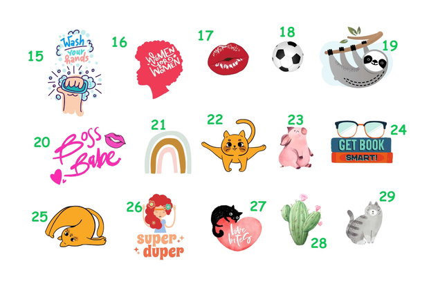 Stickere haioase din vinil, Stickere nume, Stickere animale