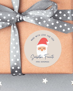 Stickere personalizate Craciun Fericit