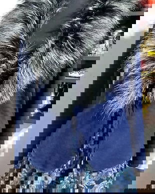 Cardigan din lână acrilica cu guler bogat