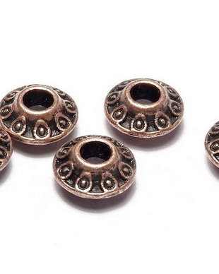 Distantier metalic, cupru, 6.5x4 mm