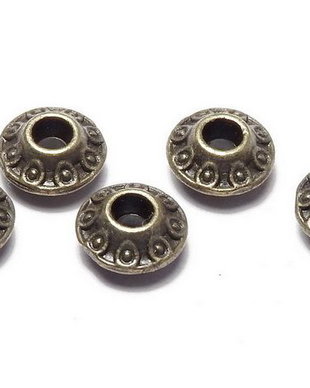 Distantier metalic, bronz, 6.5x4 mm