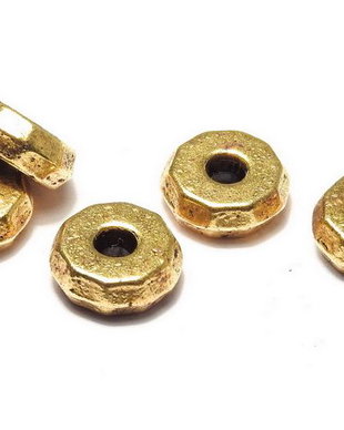 Distantier metalic, auriu antichizat, 8x3 mm