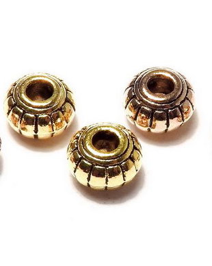 Distantier metalic, auriu antichizat, 6x4.5 mm