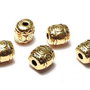 Margele din metal, auriu antichizat, 6x6 mm