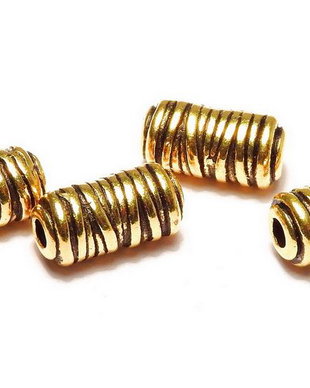 Margele din metal, auriu antichizat, 11x6 mm