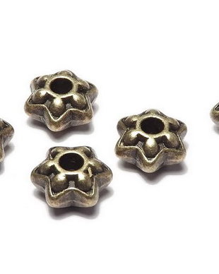 Distantier metalic, bronz, 9x5 mm