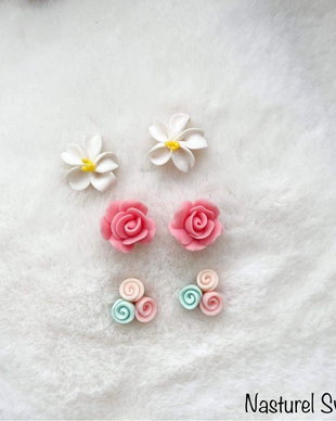 Set cercei: Trandafiri și floricele