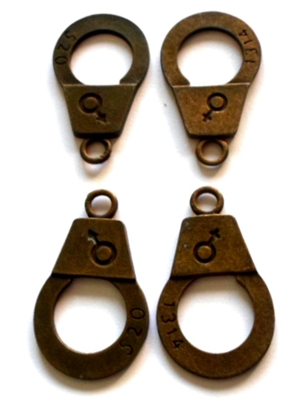 Pandantiv metalic catusa semnele gender, 520 si 1314 bronz