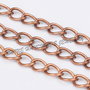 Lant cupru antichizat, 5x3.5x0.8mm
