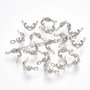 Capat de colier tip scoica, platinum, 7.5x4mm