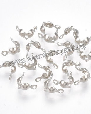 Capat de colier tip scoica, platinum, 7.5x4mm