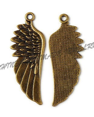 Pandantiv aripa bronz, 56x21x1.5mm