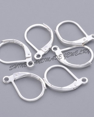 Tortite lever back argintii, 15x10mm