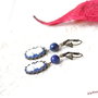 Cercei cu camee si lapis lazuli