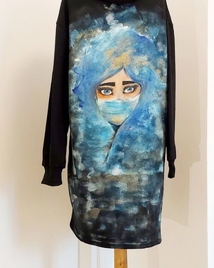 Rochie/Hanorac pictat M