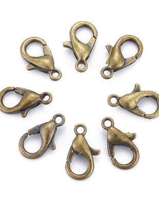 Inchizatoare lobster bronz antichizat, 10x6mm