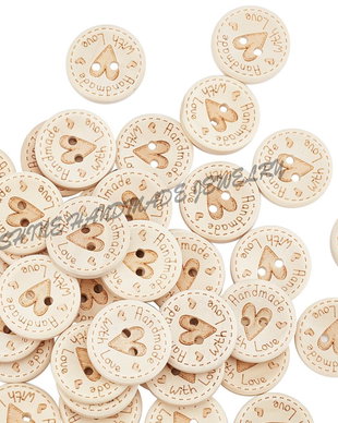 Nasturi din lemn, Handmade, 20mm