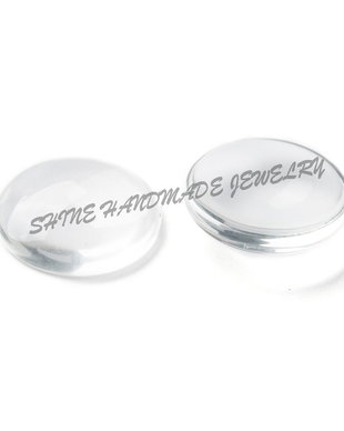 Cabochon transparent din sticla, 12x4mm