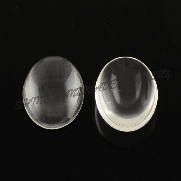 Cabochon oval transparent, 25x18mm