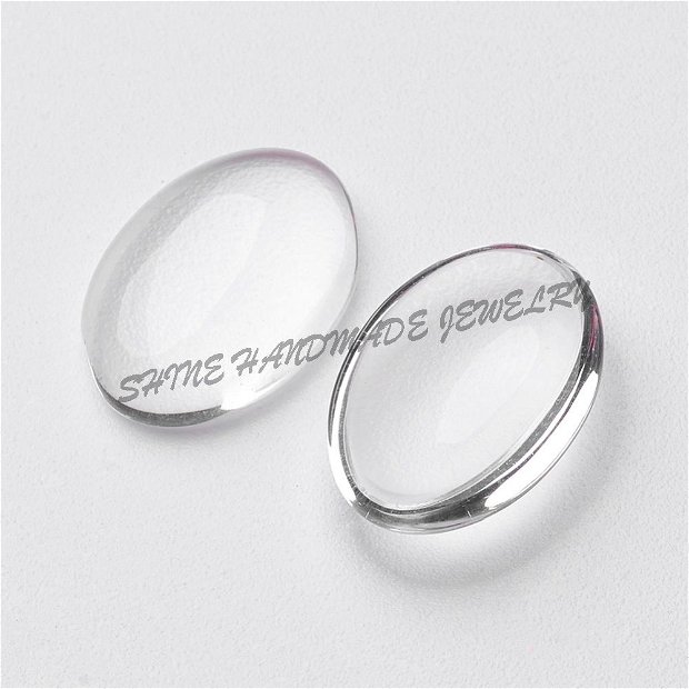 Cabochon transparent oval, 30x20x6mm
