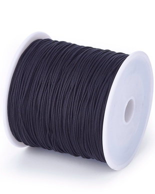 Snur negru impletit, 0.8mm