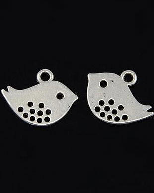 Charm pasare, 16x12x1mm