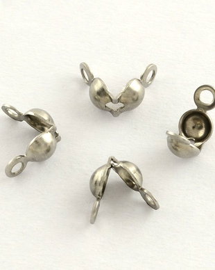 Capat de colier tip scoica, otel inoxidabil, 8x4mm