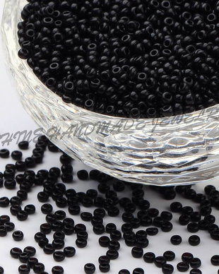 Margele de nisip negre, 2mm (20gr)