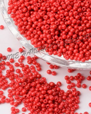 Margele de nisip Orange Red, 2x1.5mm (20gr)