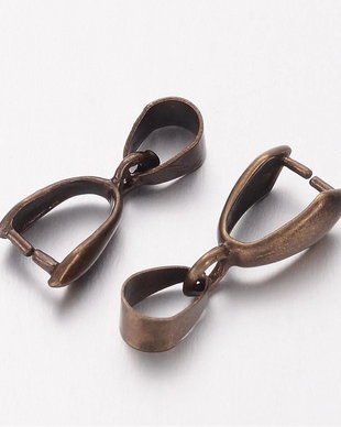Agatatoare de pandantiv, bronz antichizat, 20x7mm
