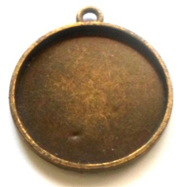 Baza pandantiv metalic banut zodiac Rac bronz
