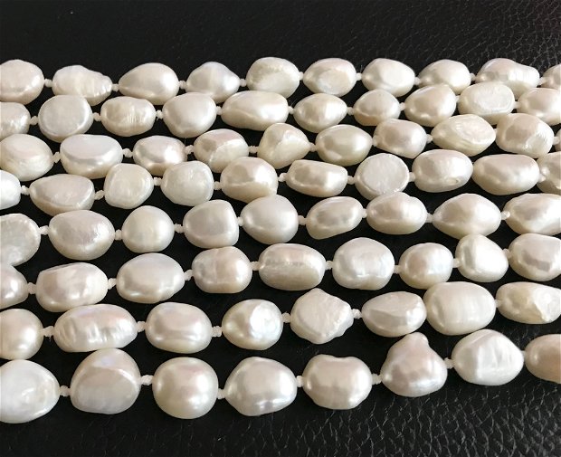 Perle de cultura forme neregulate, 9x12 mm, sirag