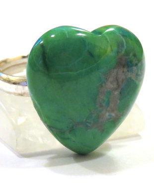 Inel Agata verde si Argint 925 - IN660 - Inel inima, inel verde, inel romantic, inel delicat, inel pietre semipretioase, cadou romantic, cristale vindecatoare, cristaloterapie