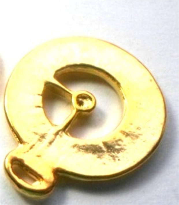 Pandantiv metalic ceas rama auriu