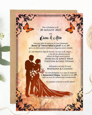 Invitatie Shabby Chic Wedding