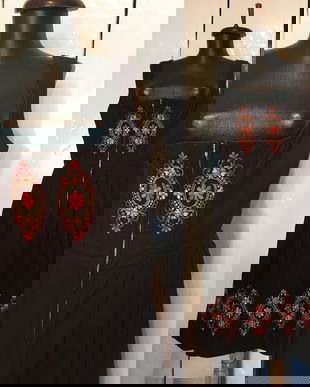 Rochie traditional bavareza bumbac brodat