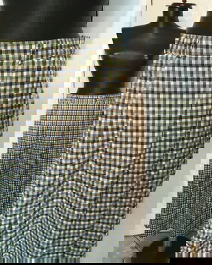 FUSTA PANZA IN TARTAN CU PLISEURI