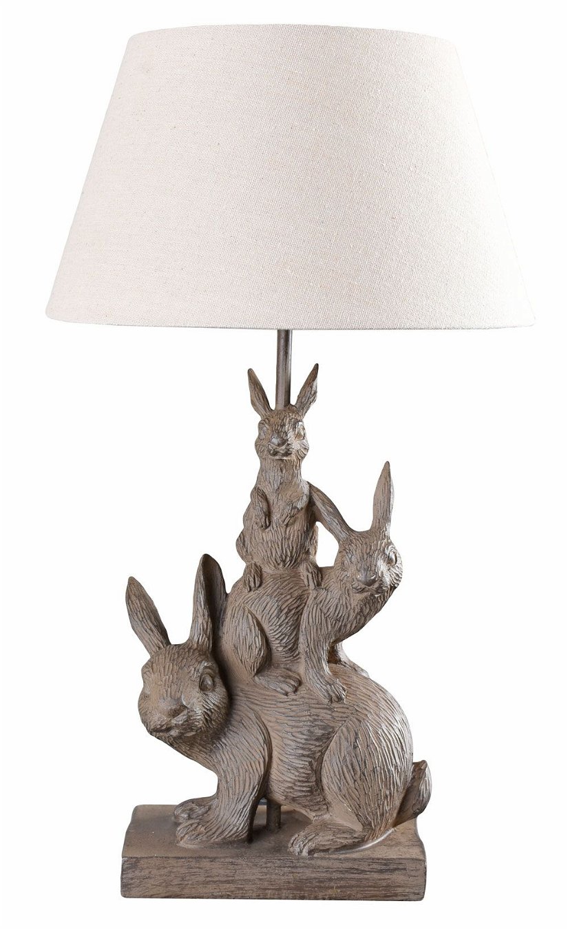 Lampa de masa cu doi iepuri